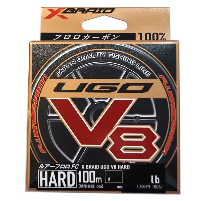 Леска YGK X-Braid UGO V8 Hard Fluorocarbon #5 0.370m 20lb 100m 714515 