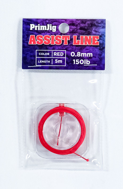 Шнур PrimJig Assist Line 0.8mm 150lb 5m Red