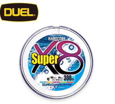 Шнур плетенный DUEL HARDCORE SUPER X8 #5.0 0.380mm 80lb 36kg 300m Multicolor 545484