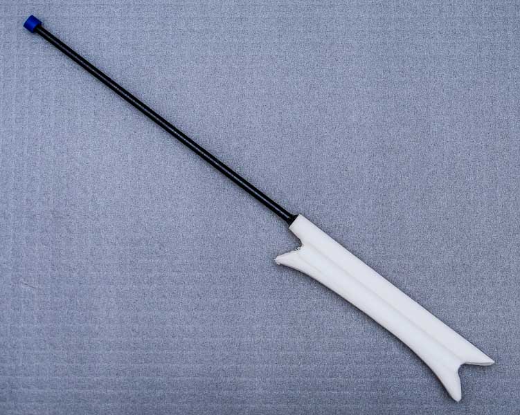 Удочка зимняя под комбайн, одиночку (длина 43см, ручка EVA белая, виток 30см) (Primfisherman)
