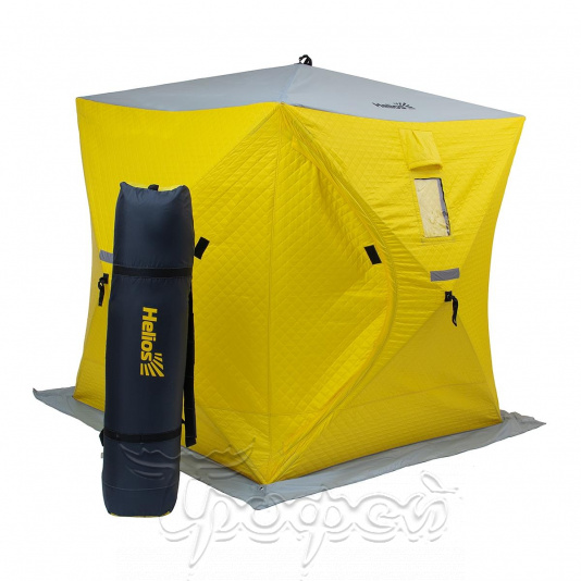 Палатка зимняя утепленная Куб Helios 1,8*1,8m (yellow/gray) HS-ISCI-180YG