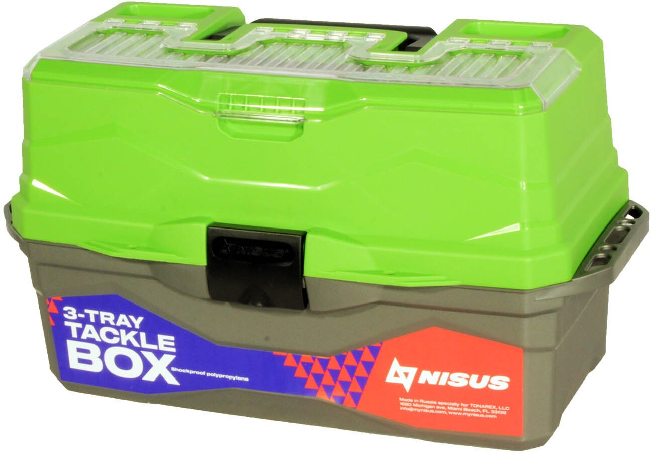 Ящик рыболовный для снастей 3-х полочный Tackle Box Nisus (зеленый)