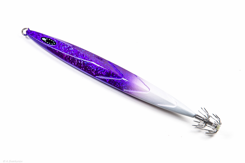 Кальмарница грузовая PF Saber Squid Jig 120g #01 Purple Glow