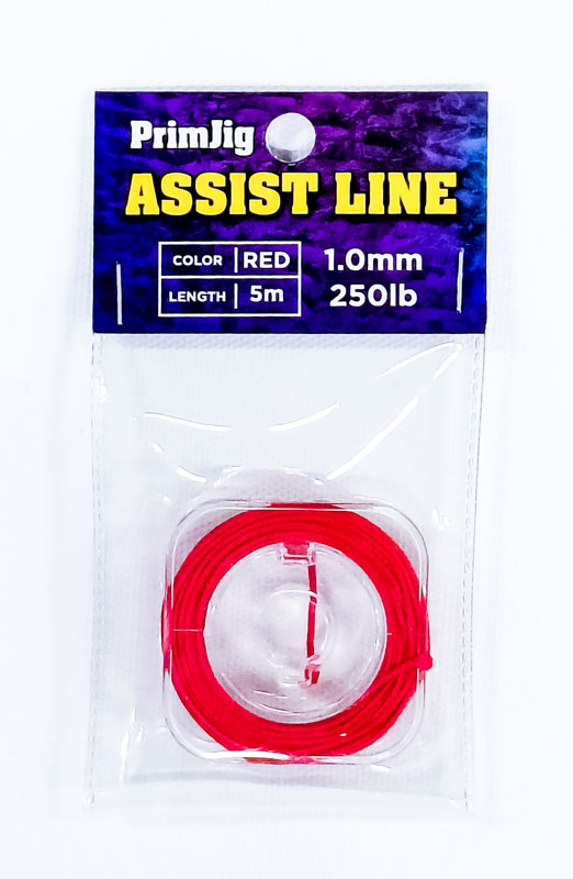 Шнур PrimJig Assist Line 1.0mm 250lb 5m Red