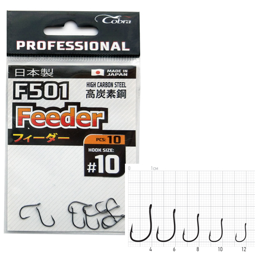 Крючки COBRA Pro FEEDER F501 #6 (10шт) F501-006