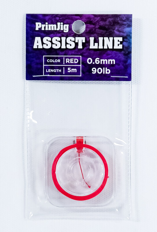Шнур PrimJig Assist Line 0.6mm 90lb 5m Red