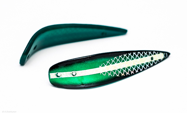 Блесна троллинговая #02 Скунс зеленый (зеленый) UV (неосн.) (Fisherman)