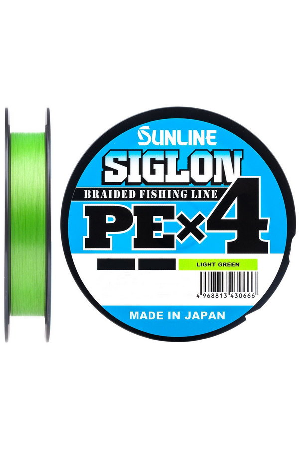 Шнур плетенный SUNLINE Siglon PE x4 300m Light Green #1.0 (0.171mm) 7.7kg 430734