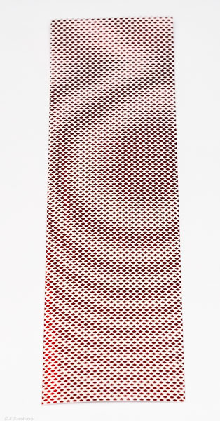 Наклейка на флешер #05 8х30cm (Чешуя Red)