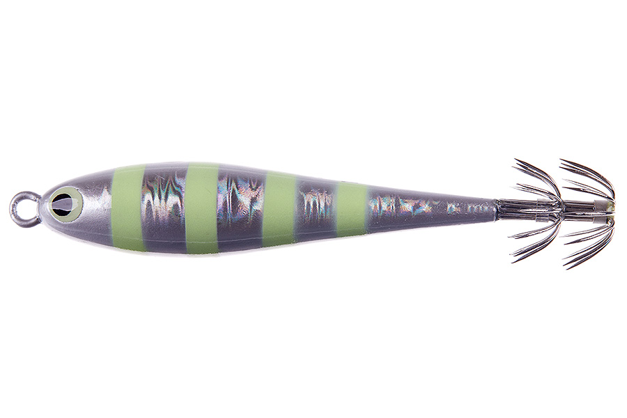 Кальмарница грузовая HIGASHI Squid Paint sinker 125g #04 Silver Zebra Glow