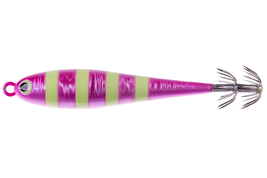 Кальмарница грузовая HIGASHI Squid Paint sinker 150g #02 Pink Zebra Glow