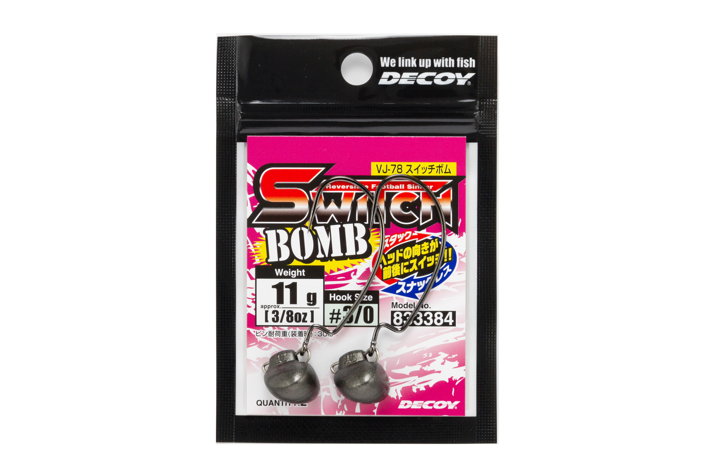 Джиг-головка DECOY Head Heavy VJ-78 Switch Bomb 9g #2/0 (2шт) 833377