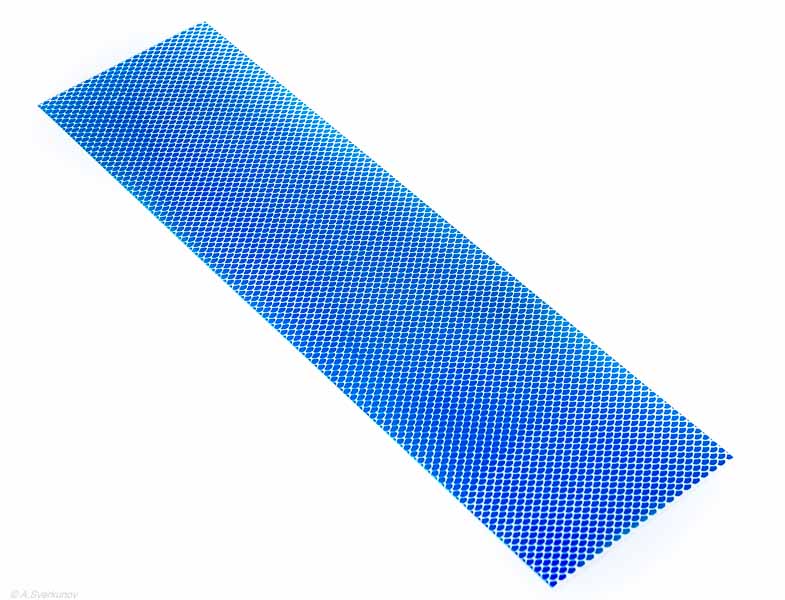 Наклейка на флешер PRIMFISHING 8х30cm #10 (Blue/Чешуя White)